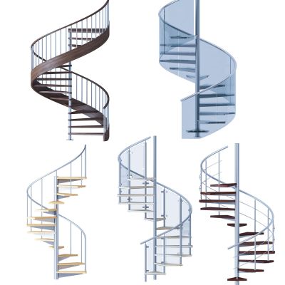简欧旋转楼梯组合