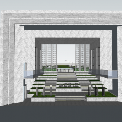 现代小区人口大门