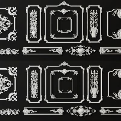 欧式法式石膏雕花线条，护墙板角花