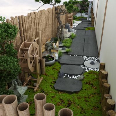 新中式花园阳台