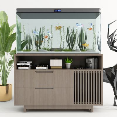 现代鱼缸装饰柜