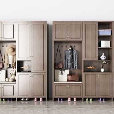 新中式实木鞋柜  衣服 围巾 包 鞋子 盒子 瓷器 植物 鞋子 帽子