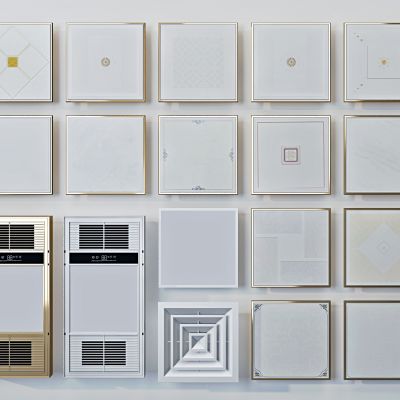 现代铝扣板浴霸集成吊顶，浴室暖风机