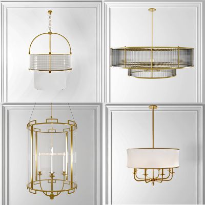 现代轻奢美式铁艺吊灯