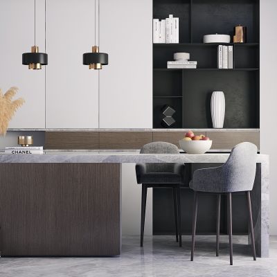 现代家装吧台区