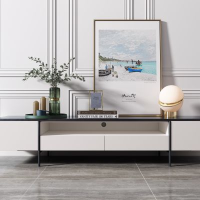 现代极简轻奢电视柜