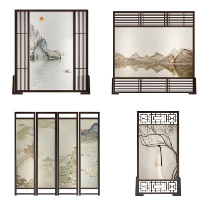 新中式屏风隔断
