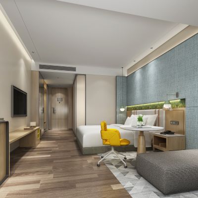 现代风格酒店客房效果图