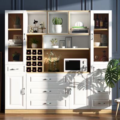 北欧酒柜 挂画 盆栽组合