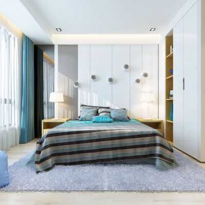 城市现代样板房卧室