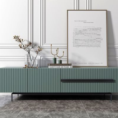 现代意式极简轻奢电视柜