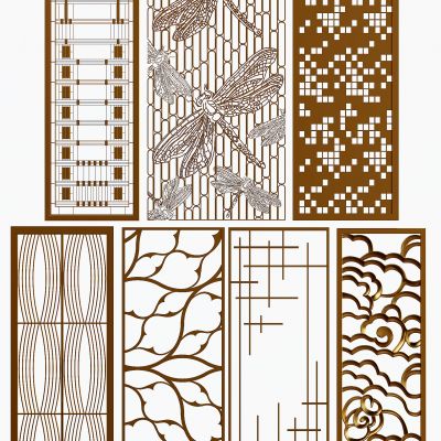 新中式屏风隔断花格