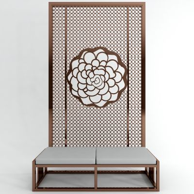 新中式沙发凳隔断