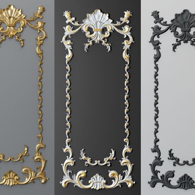 欧式法式石膏雕花线条，护墙板角花