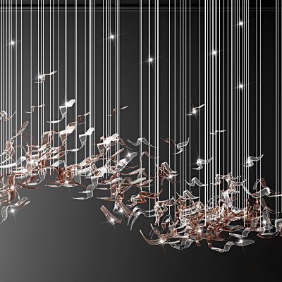 现代艺术，水景装饰大型吊灯