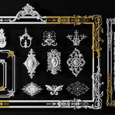 欧式法式石膏雕花线条，护墙板