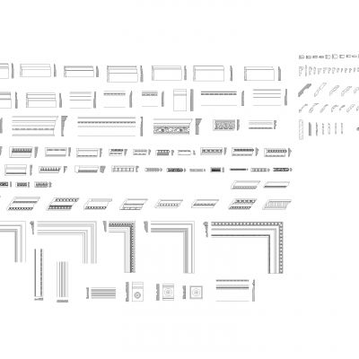 欧式线条CAD模块