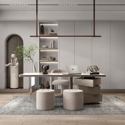 现代书房SU模型