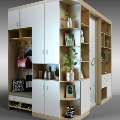 现代转角玄关 鞋柜