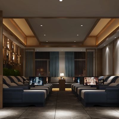 简约北欧风格洗浴休息大厅区