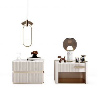 现代方形床头柜