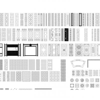 精品中式花格CAD
