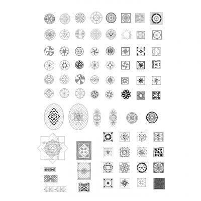 地面拼花及雕花图库