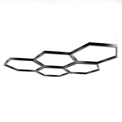 蜂窝工业风格6角吊灯