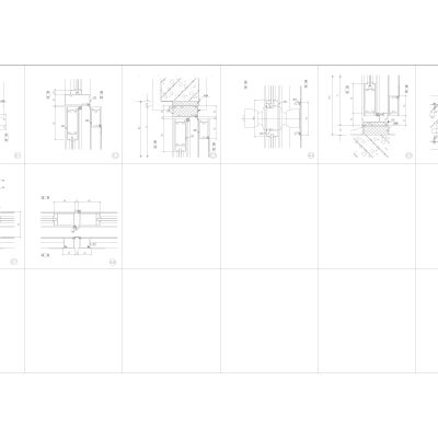 建筑门窗剖面大样