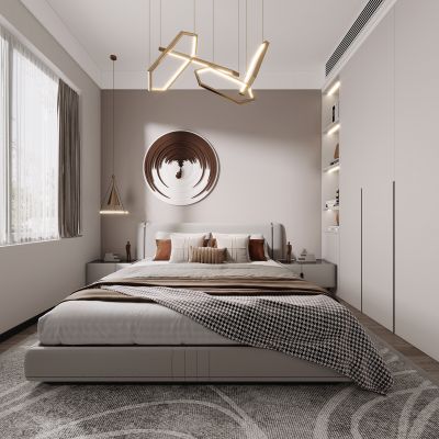 现代家居卧室，现代卧室，卧室