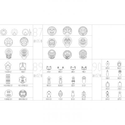 精品中式花格元素图库