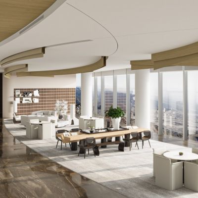 现代接待大厅，洽谈区，休息区