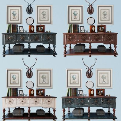 美式端景柜组合