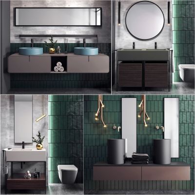 现代卫浴柜组合