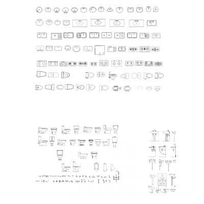卫生间洁具常用CAD