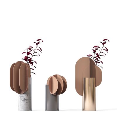 现代金属插花盆栽摆设