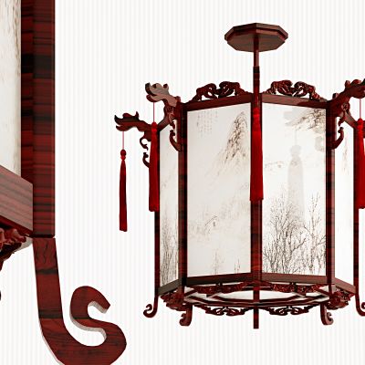 中式灯笼吊灯，宫灯