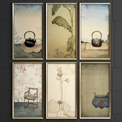 新中式装饰画组合 挂画