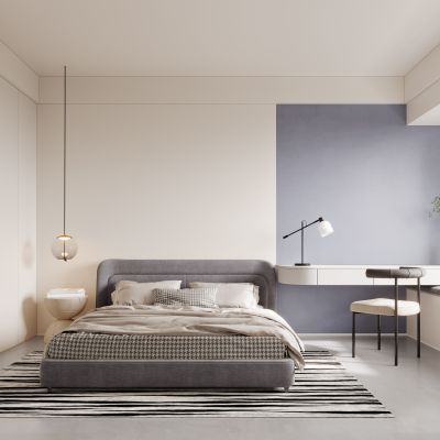 现代卧室，卧室，现代简约卧室，现代主卧
