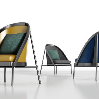 现代金属皮革绒布吧椅组合