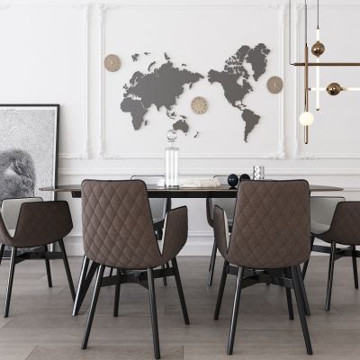 现代餐桌椅组合