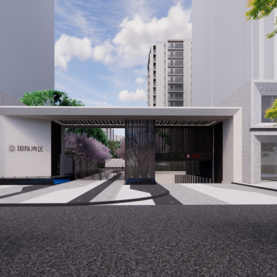 新中式景观住宅小区