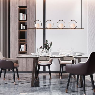 现代餐桌椅组合