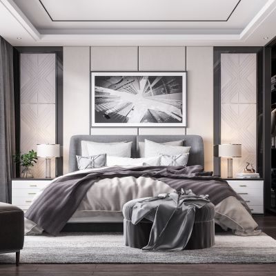 现代轻奢卧室