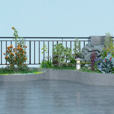 庭院阳台，露台假山景观小品，景观山石，植物堆，花草堆，绿植，草木