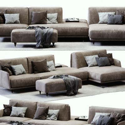 现代客厅沙发茶几组合