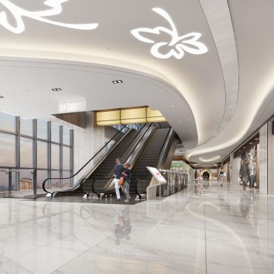 商业广场通道效果图