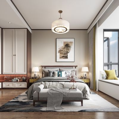 新中式卧室