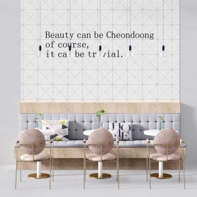 现代卡座餐桌椅 金属桌椅 北欧卡座 北欧吊灯