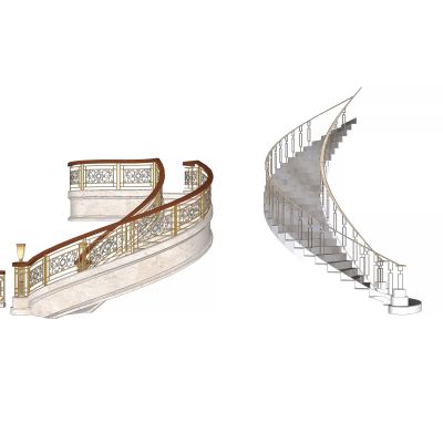 欧式豪华旋转楼梯 楼梯扶手 栏杆